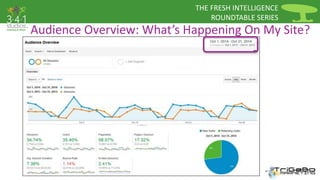 THE FRESH INTELLIGENCE 
ROUNDTABLE SERIES 
Audience Overview: What’s Happening On My Site? 
 