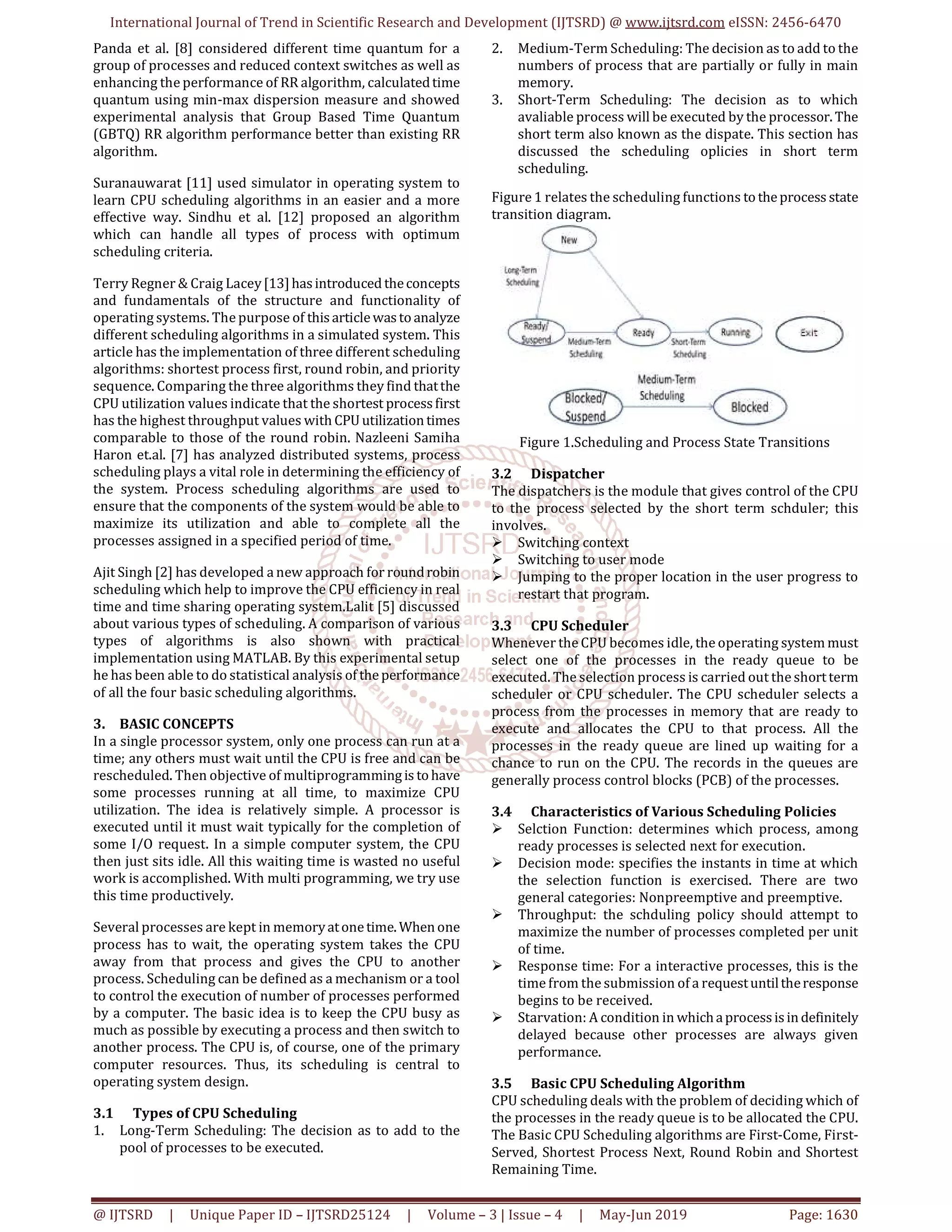 Simulation of Process Scheduling Algorithms | PDF