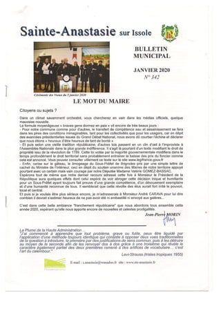 Bulletin Municipal - nr 342 - janvier 2020