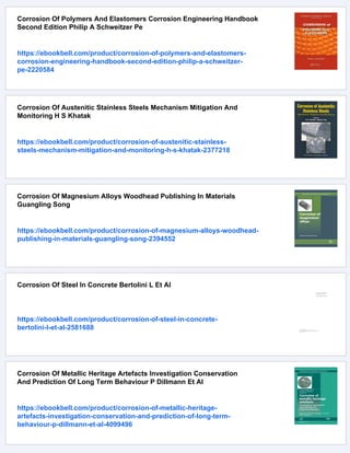 Corrosion Of Archaeological And Heritage Artefacts Efc 45 Dillmann | PDF