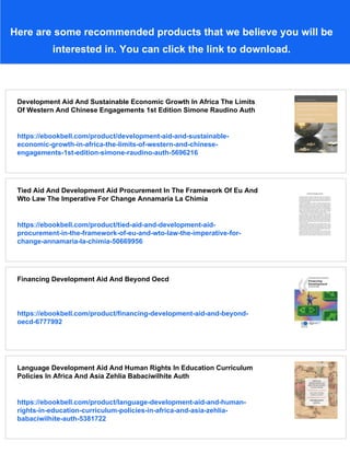 Development Aid And Adaptation To Climate Change In Developing ...