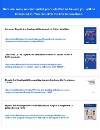 Thyroid And Parathyroid Ultrasound And Ultrasoundguided Fna 4th Edition ...