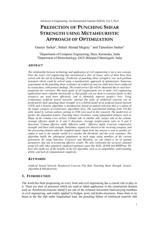Prediction of Punching Shear Strength using Metaheuristic Approach of ...