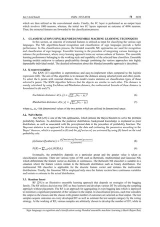 Sign language recognition and classification using blended ensemble ...
