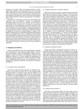 Molecular immune pathogenesis and diagnosis of COVID-19 Xiaowei Li | PDF