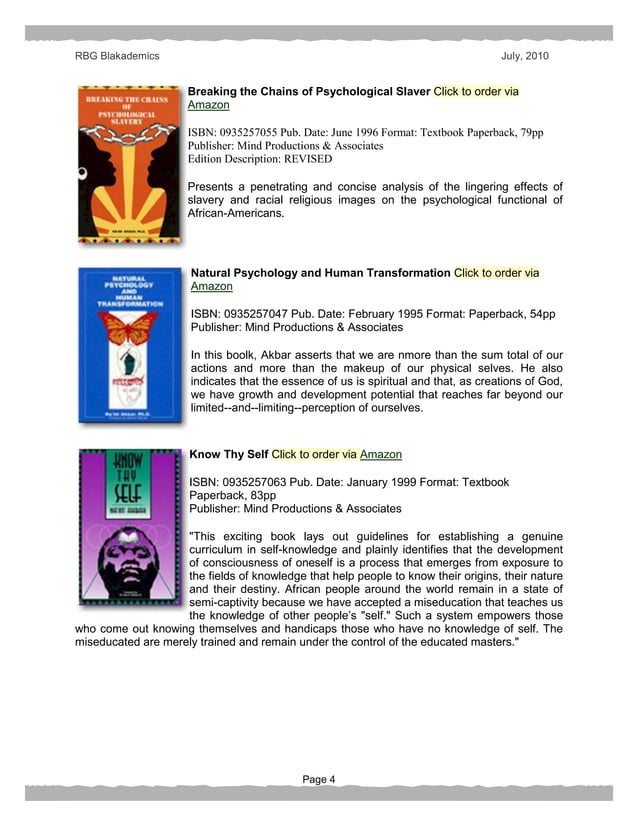 Learning and Overstanding Black Psychology with Dr. Na'Im Akbar | PDF ...