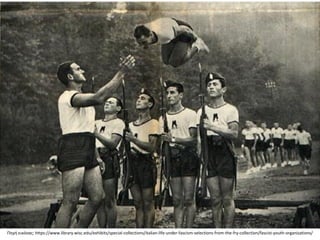Πηγή εικόνας: https://www.library.wisc.edu/exhibits/special-collections/italian-life-under-fascism-selections-from-the-fry-collection/fascist-youth-organizations/
 