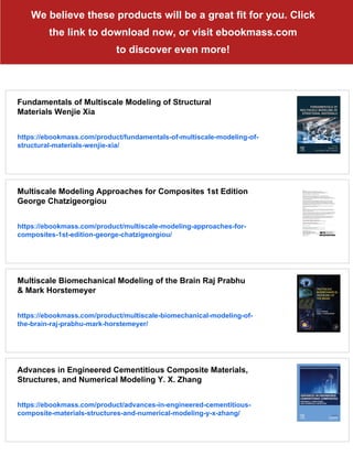 Uncertainty Quantification in Multiscale Materials Modeling Mcdowell | PDF