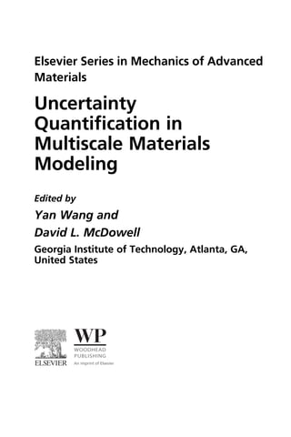 Uncertainty Quantification in Multiscale Materials Modeling Mcdowell | PDF