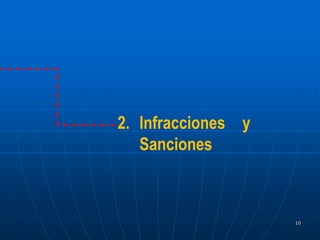2. Infracciones y
Sanciones
10
 