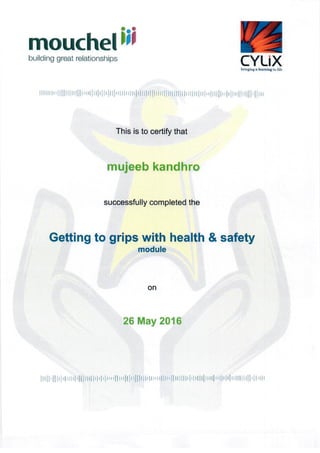 MUJEEB - Online HSE Training Certificates