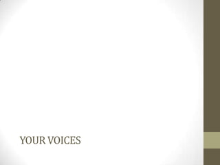YOUR VOICES
 