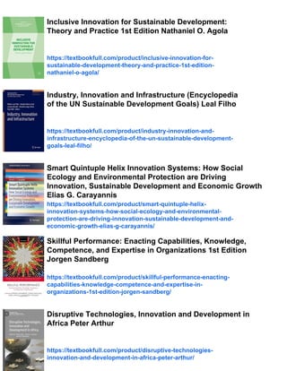 Knowledge, Innovation and Sustainable Development in Organizations ...