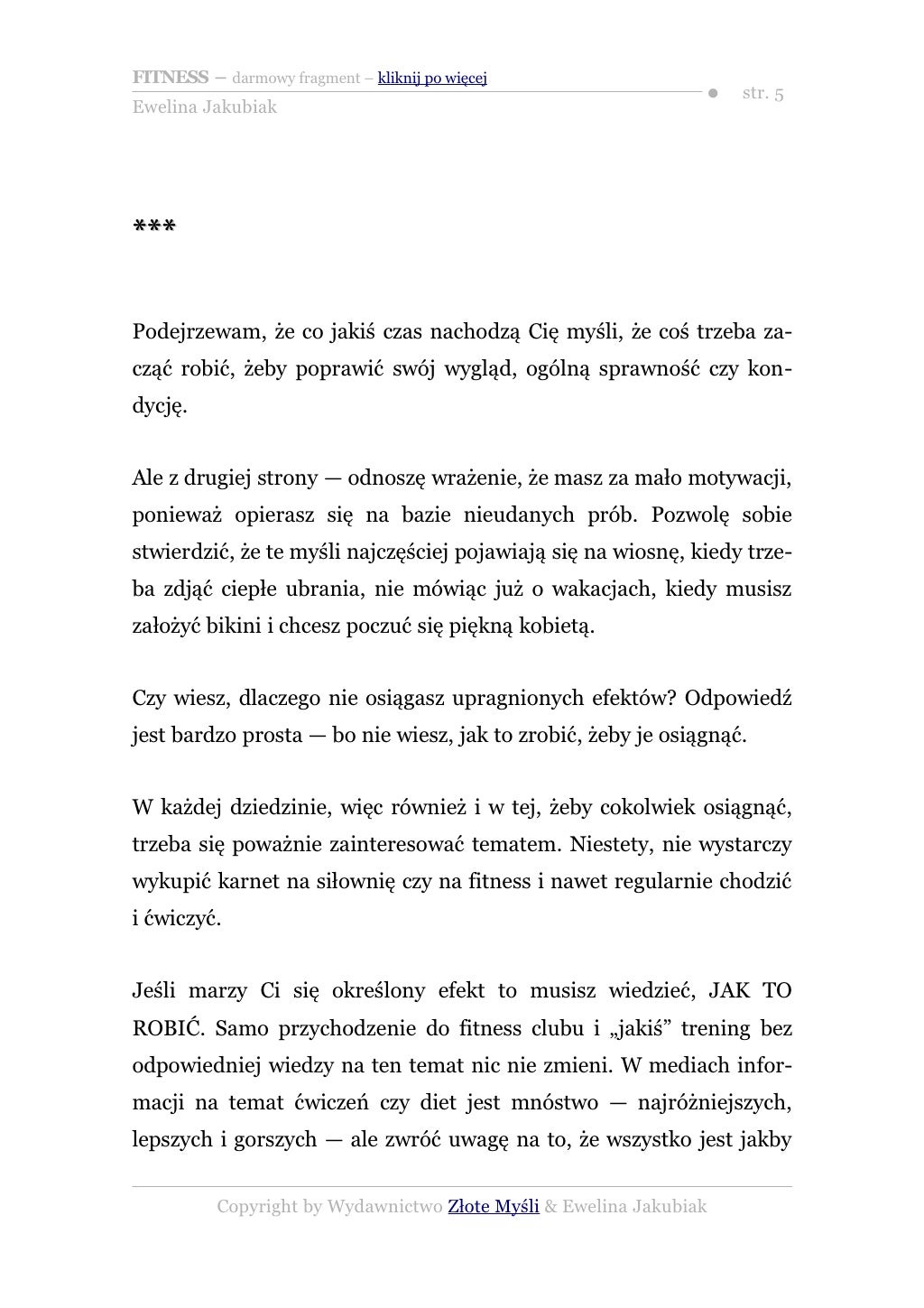 Ebook Fitness pdf do pobrania za darmo pl