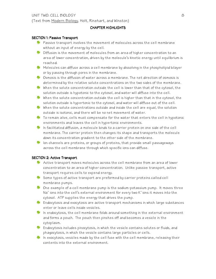 344669 Biology Chapter Five Notes