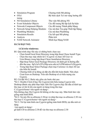 Tiểu Luận Tìm Hiểu NS2 Và Demo | PDF