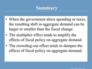 34_4E - The Influence of Monetary and Fiscal Policy on Aggregate Demand.ppt