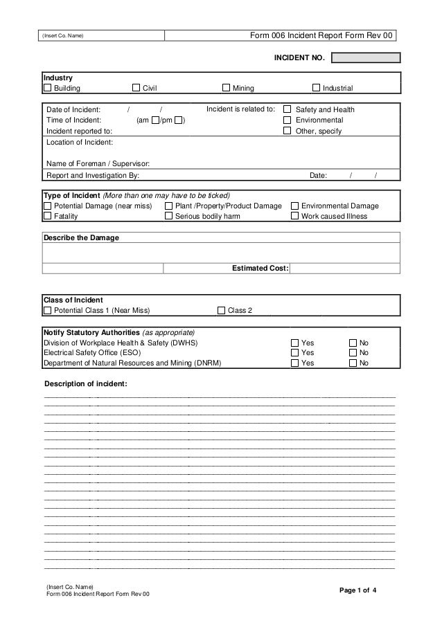 near miss incident report template form 006 incident report form near miss incident report template form 006 incident report form