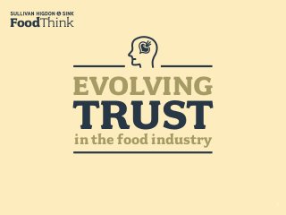 EVOLVING
in the food industry
TRUST
1
 
