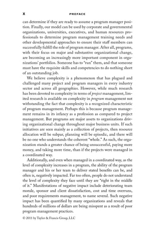 Program Management Complexity A Competency Model Ginger Levin | PDF