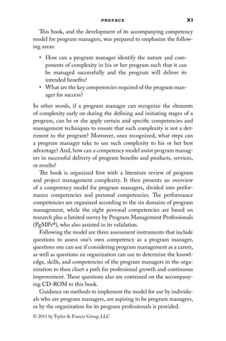 Program Management Complexity A Competency Model Ginger Levin | PDF