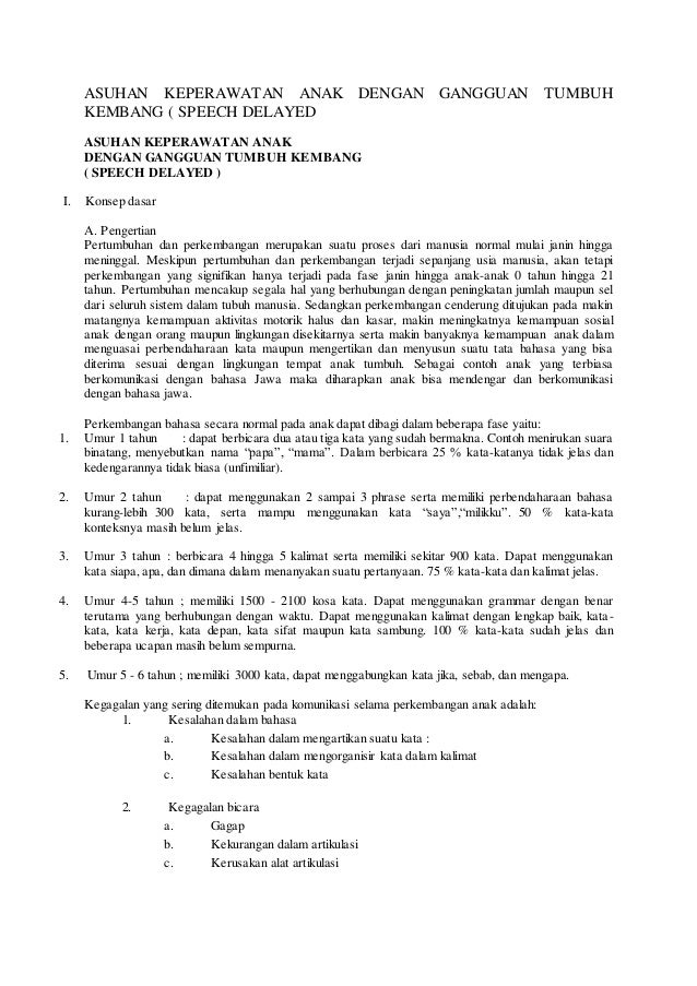 345746461 Asuhan Keperawatan Anak Dengan Gangguan Tumbuh Kembang Docx