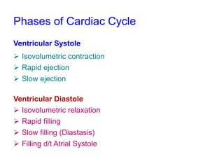 Cardiac Cycle , The cardiac physiology .ppt