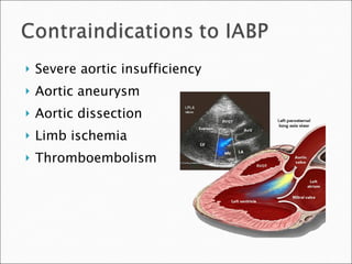 Severe aortic insufficiency Aortic aneurysm Aortic dissection Limb ischemia Thromboembolism 