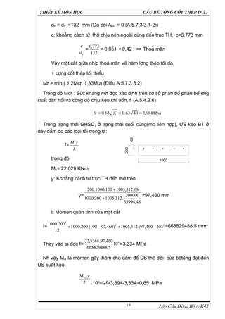Đồ Án Thiết Kế Cầu Bê Tông Cốt Thép DƯL Dầm T20 Kết Cấu Kéo Sau (Kèm ...