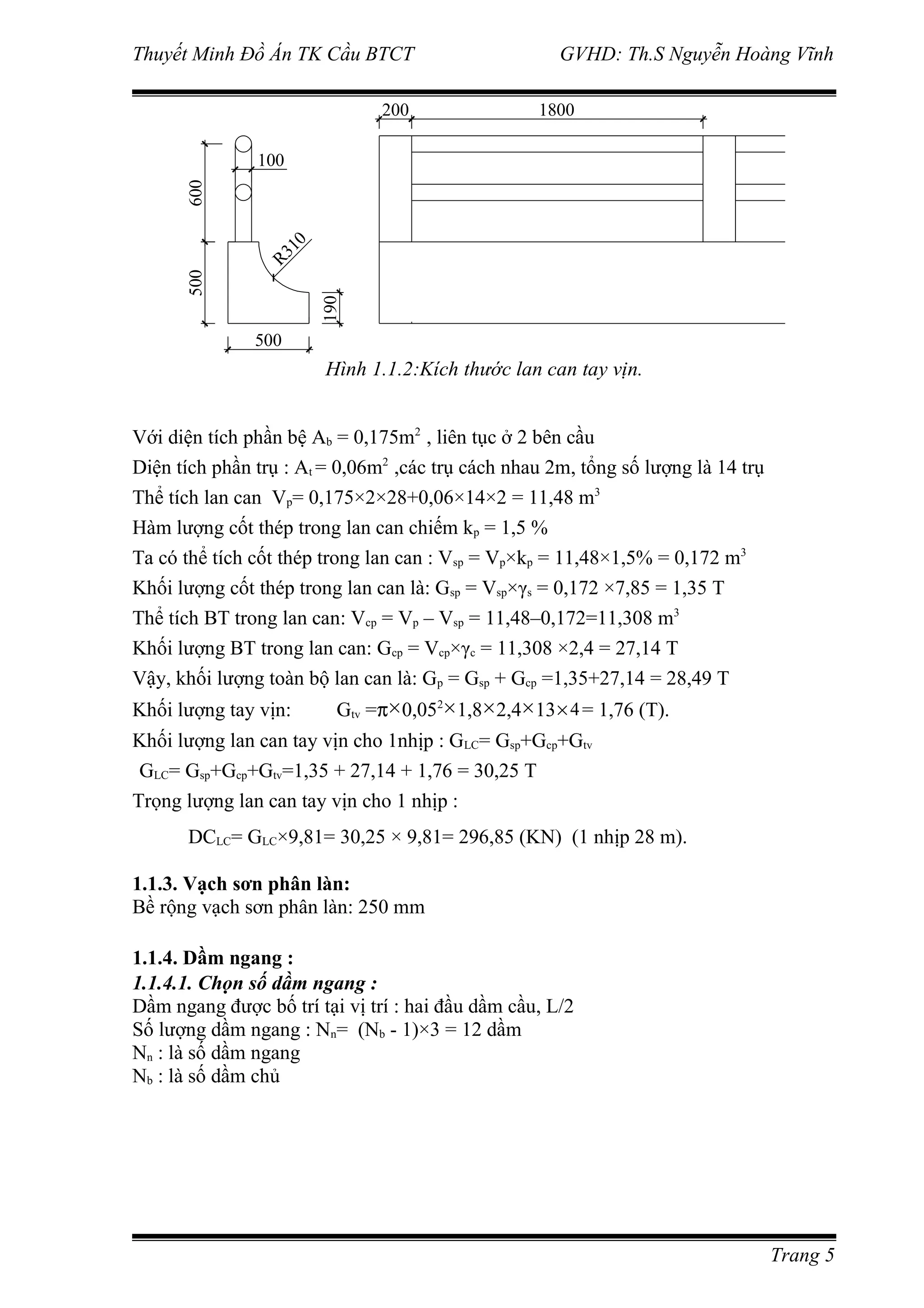 Đồ Án Thiết Kế Cầu Dầm Chữ I Giản Đơn BTCT Ứng Suất Trước 5 Nhịp 28m ...