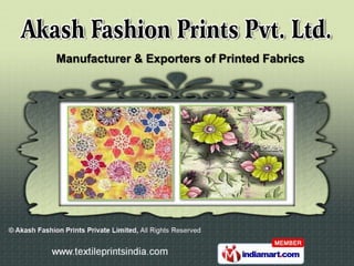 Manufacturer & Exporters of Printed Fabrics
 