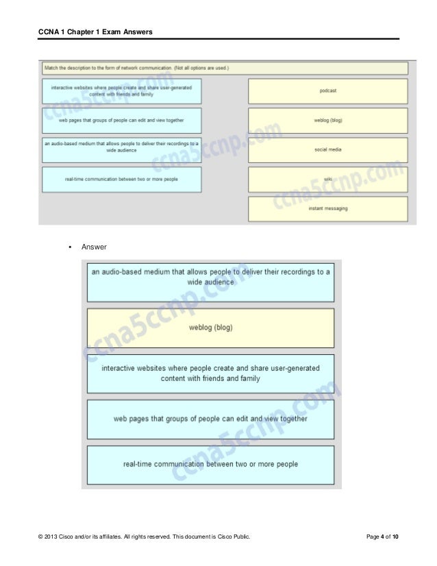 Ccna 1 Chapter 1 Exam Online