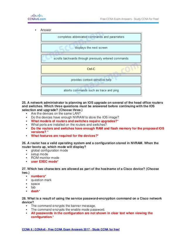 Ccna 1 Chapter 5 Exam Answers