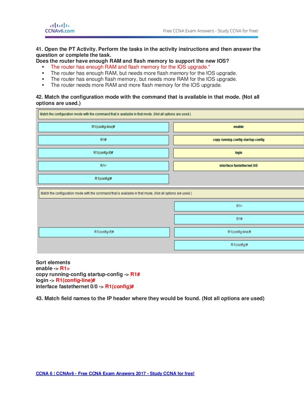 CCNA 1 v5 1 V6 0 Chapter 6 Exam Answers 2017 100 Full