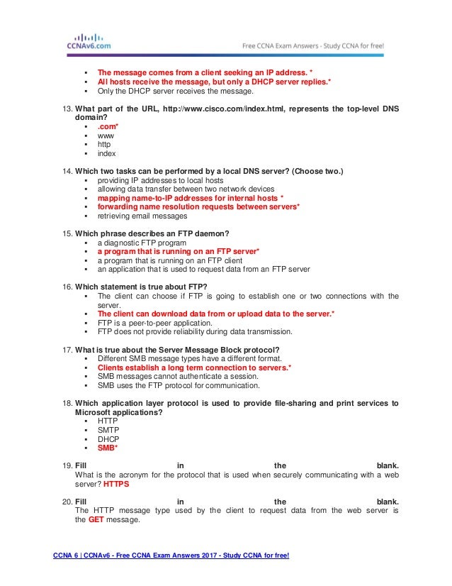 Ccna 1 Answers Chapter 10