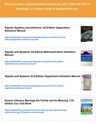 Analog Signals and Systems 1st Edition Kudeki Solutions Manual | PDF