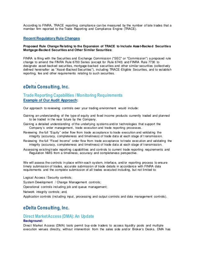 Finra's trace bond trading system