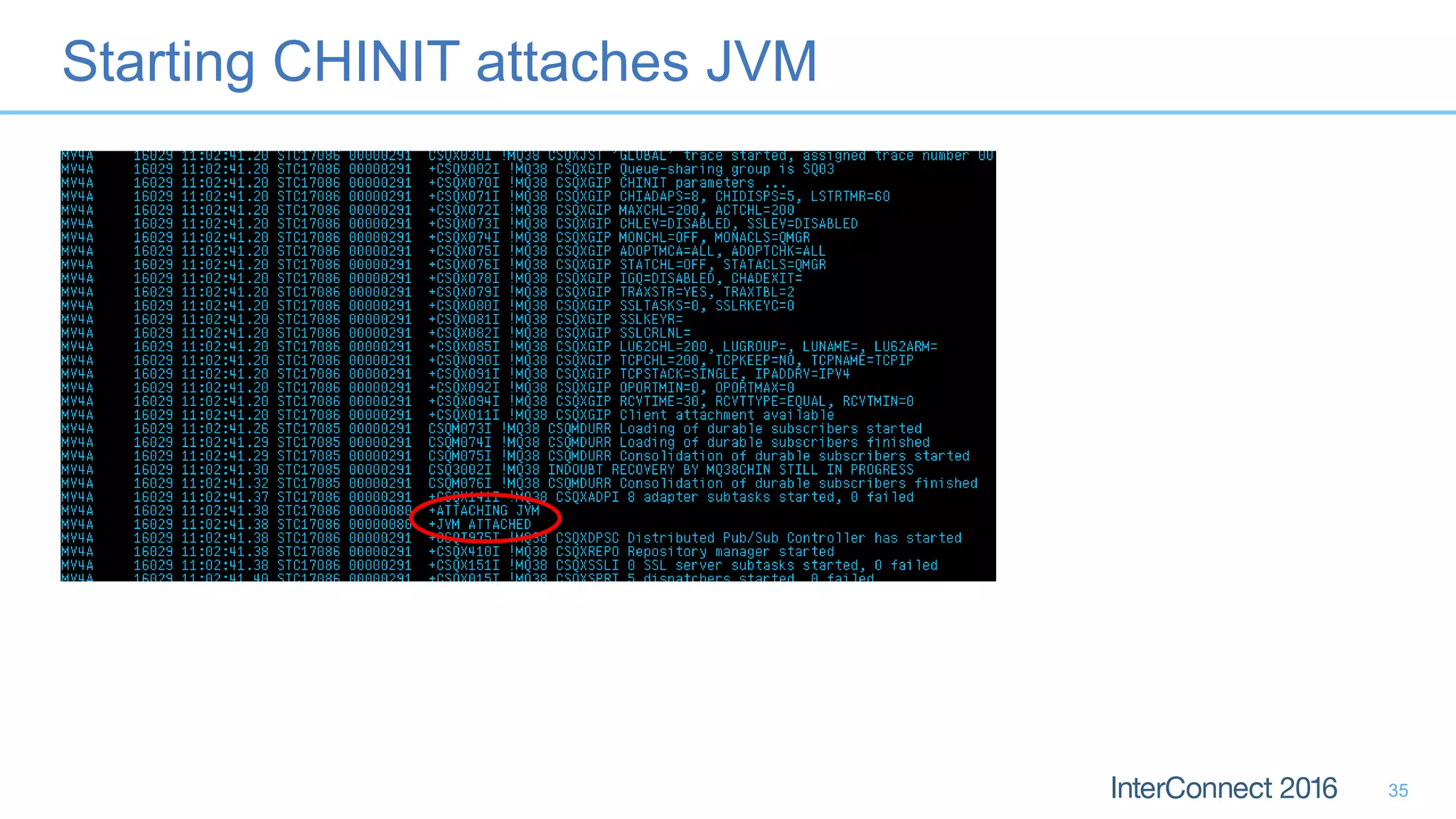 Starting CHINIT attaches JVM
35
 