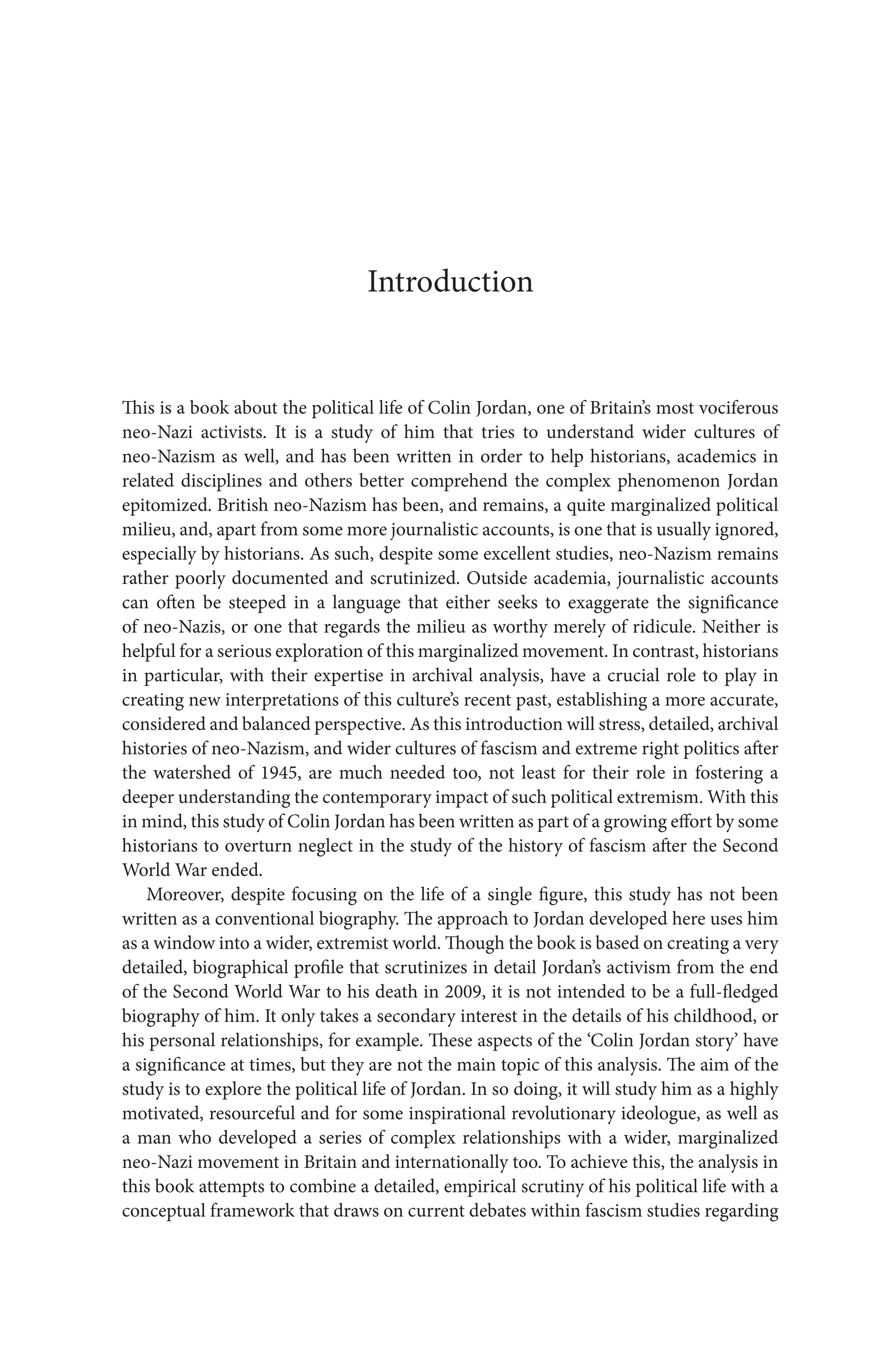 Colin Jordan And Britains Neonazi Movement Hitlers Echo Paul Jackson | PDF