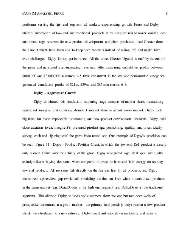 Best capsim strategy image