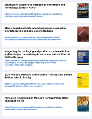 Antimicrobial food packaging 1st Edition Jorge Barros-Velazquez | PDF