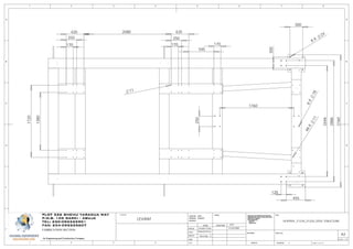 1720
170
1380 250
420 2080
170
250
11
48X
24
8 X
18
420
11
8X
3160
595
170
455
120
1760
2646
250
2886
300
300
D
E
F
C
1 2 3 4
B
A
321 5
C
D
4 6 7 8
A
B
1WEIGHT:
A3
DWG NO.
TITLE:
REVISION
MATERIAL:
DEBUR AND
BREAK SHARP
EDGES
FINISH: UNLESS OTHERWISE SPECIFIED:
DIMENSIONS ARE IN MILLIMETERS
SURFACE FINISH:
TOLERANCES:
LINEAR:
ANGULAR:
CLIENTSPLOT 526 SHEHU YARADUA WAY
P.M.B. 105 GARKI - ABUJA
TEL: 230-092225901
FAX: 234-092225607
An Engineering and Construction Company
FABRICATION SECTION
11/24/2009
George J.
EmekaChux
DESIGN
CHK'D
APPV'D
MFG
Q.A
NAME SIGNATURE DATE
Emeka Chux
HOPPER _F1235_S1220_STEEL STRUCTURE
D
E
F
C
1 2 3 4
B
A
321 5
C
D
4 6 7 8
A
B
1WEIGHT:
A3
SHEET 4 OF 15
DWG NO.
TITLE:
REVISION
MATERIAL:
DEBUR AND
BREAK SHARP
EDGES
FINISH: UNLESS OTHERWISE SPECIFIED:
DIMENSIONS ARE IN MILLIMETERS
SURFACE FINISH:
TOLERANCES:
LINEAR:
ANGULAR:
PLOT 526 SHEHU YARADUA WAY
P.M.B. 105 GARKI - ABUJA
TEL: 230-092225901
FAX: 234-092225607
An Engineering and Construction Company
11/24/2009
George J.
EmekaChux
DESIGN
CHK'D
APPV'D
MFG
Q.A
NAME SIGNATURE DATE
Emeka Chux
SCALE: 1:20
LEVANT
 
