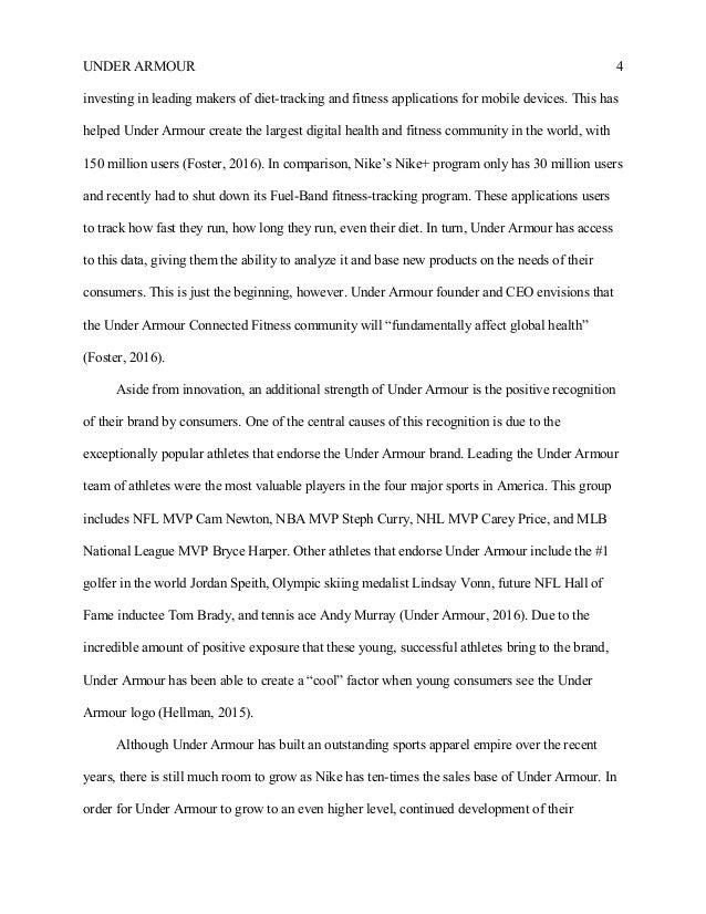 under armour 2016 annual report