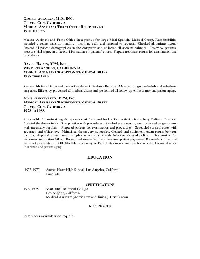 summary for medical assistant resume