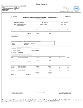 official transcripts | PDF