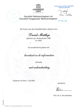 Diploma Licenciaat Informatica (2002)
