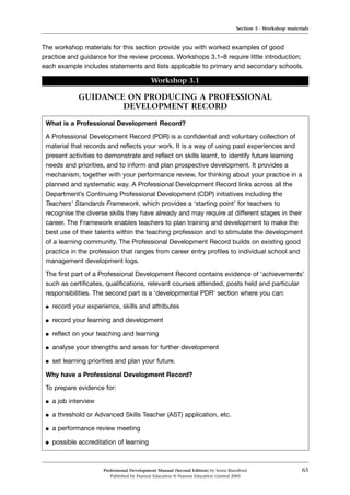 Professional Development Manual | PDF
