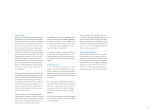 Threat profiles
Each threat profile has its own level of maturity
in operating (i.e. sophistication level) that deter-
mines an organizations effective level of defense
against that threat profile. Based on the obser-
ved and recently modelled divide between slow
and fast attacks [56], we assign either a high or
a low sophistication level to the threat profiles.
Espionage and Advanced Crime demand a slow
approach to remain undetected and thus need
a high level of sophistication. In contrast, attac-
kers within the Mass Crime and Disturbance
profiles generally have a low sophistication and
act fast to optimize their gain. Although typical
attacks can differ slightly from these assumpti-
ons, in general attacks can be attributed to one
of these profiles.
Given the sophistication level of an attacker and
its corresponding abuse rate (slow or fast), the
total threat activity per type of information asset
is calculated. The threat activity is then distri-
buted according to the relative value impact for
each information asset type. Simply put, this
value impact determines how many attacks of
a certain threat profile are carried out on the
seven information assets.
The value impact for each information asset is
determined per organization, based on business
considerations such as the average income per
sector, as well as taking into account historic
cases of claims and fines in case of abuse.
We make an exception for the Espionage threat
profile. Since this type of attacker is interested
in information assets that are of strategic value
to them, the attractivity of these assets may far
exceed the actual value an information asset
has to the targeted organization.
For instance, Strategic Information, Intellectual
Property and Control Integrity within the De-
fense  Aerospace sector are highly attractive
to attackers that fit into the Espionage threat
profile.
Information assets
In order to determine the value impact an infor-
mation asset has on an organization in case of
abuse, a single question needs to be answered:
what would the financial impact be in the event
that the information asset would be exploited in
its entirety?
For this purpose, we distinguish two factors: va-
lue impact in the form of reduced profits (either
directly or in the future due to loss of sales) and
costs due to claims by third parties, individu-
als and fines imposed by domestic or foreign
regulators.
With the recent developments in privacy regula-
tions and export controls these claims and fines
can be substantial.
The direct value impact calculation differs per
information asset, but generally consists of com-
ponents based on yearly income, equity value
and/or cash liquidity. We consider these factors
in different quantities per organization depen-
ding on the sector or by using publicly available
information on an organization.
Cyber defense capabilities
Based on historic events and sector specifics,
the capabilities of an organization to prevent
abuse of information assets by a certain threat
profile is different. These defensive capabilities
are divided into four cyber defense capabilities
related to the attack-defense process: “pre-
vention from entry”, “detection and response”,
“prevention of abuse” and “recovery of losses”.
37
 