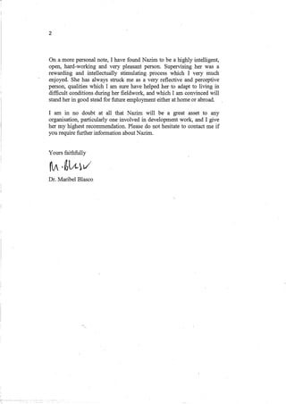 Recommendation Maribel