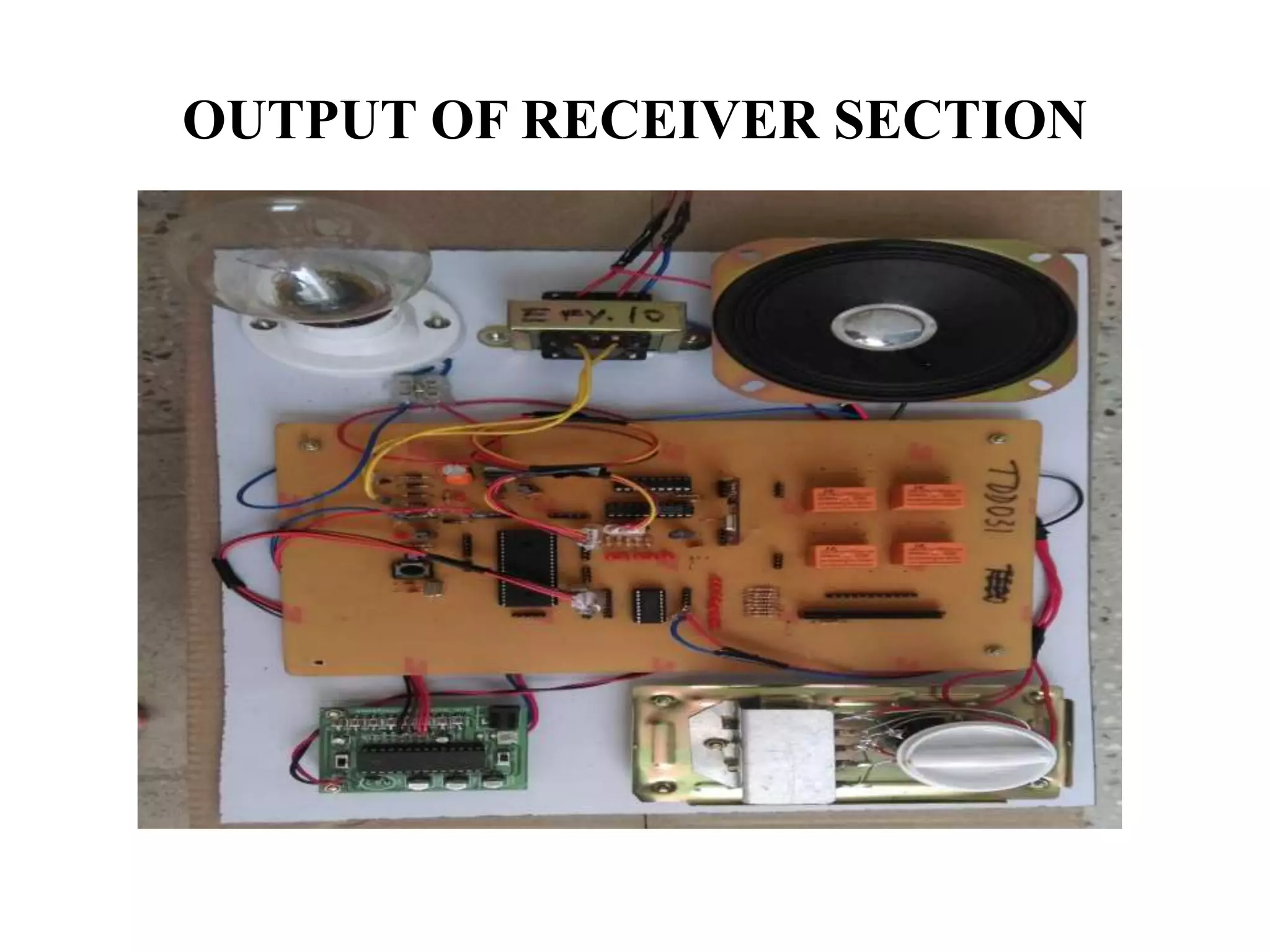OUTPUT OF RECEIVER SECTION
 